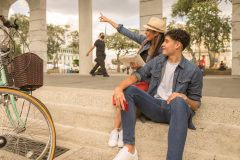 Young couple tourists relax in guatemala