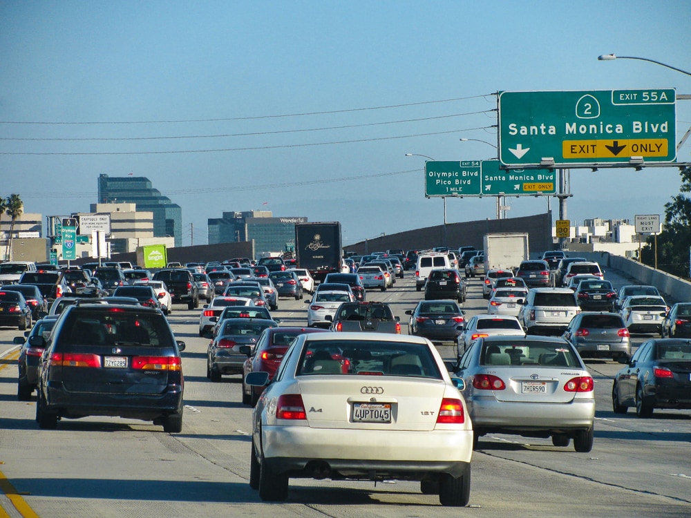 It’s a slow drive with increasing rush hour traffic on Interstate 405, locally called “the 405” or San Diego Freeway, approaching downtown LA