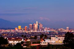 Los Angeles skyline at night