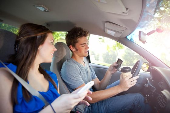 Teens: friends distracted instead of watching the road, loaning your car to a friend in California, cheap car insurance in California.