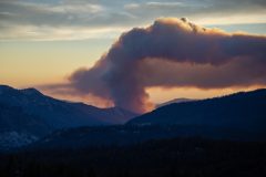 Wildfire Smoke at Sunset in California