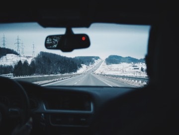 snowy highway