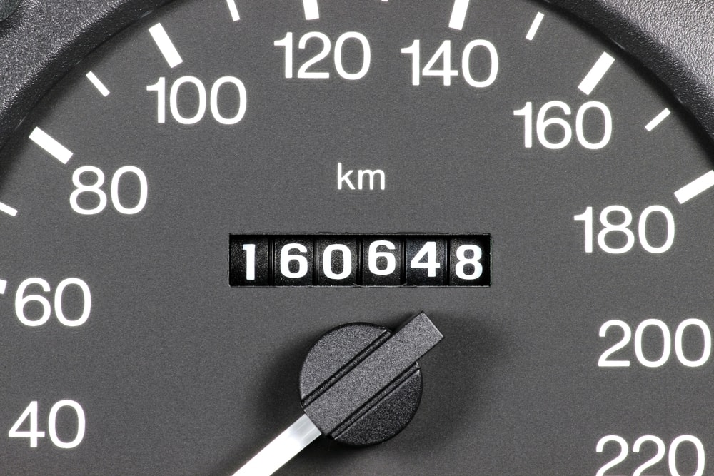 dashboard of car showing mileage