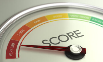 credit score scale showing poor credit