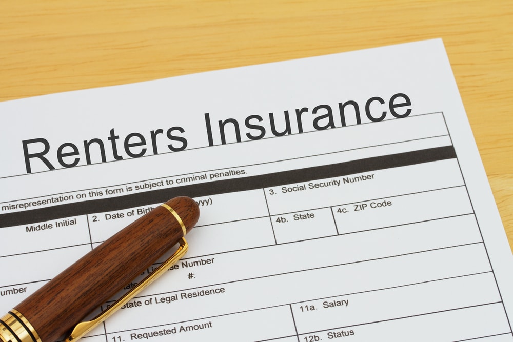 renters insurance policy with pen