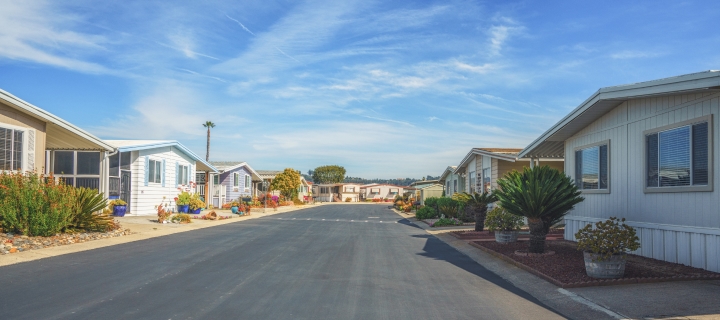 Mobile home park in Oceano, California.